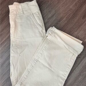 Anthropologie Pilcro Cream Straight Leg Pants